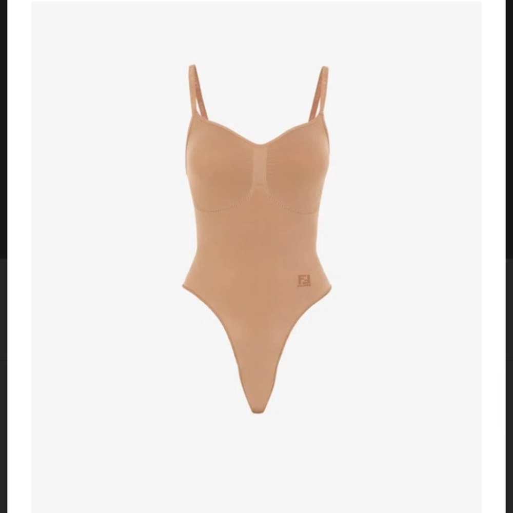 NWT Skims x Fendi body suit xs tan